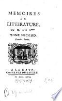 Mémoires de littérature