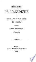 Mémoires de lʹAcadémie des sciences, arts et belles-lettres de Dijon