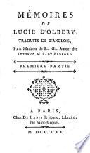 Mémoires de Lucie d'Olbery,