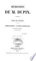 Mémoires de M. Dupin