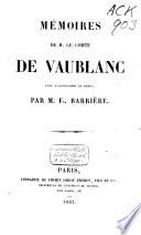 Mémoires de M. le comte de Vaublanc
