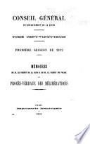 Mémoires de M. le préfet de la Seine & de M. le préfet de police et procès-verbaux des délibérations