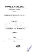 Mémoires de M. le préfet de la Seine & de M. le préfet de police et procès-verbaux des délibérations