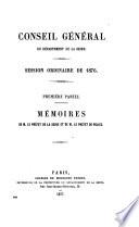 Mémoires de M. le Préfet de la Seine et de M. le Préfet de Police et procès-verbaux des délibérations