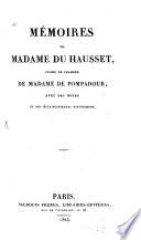 Mémoires de Madame Du Hausset, femme de chambre de Madame Pompadour