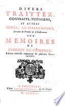 Mémoires de Messire Philippe de Comines [...]
