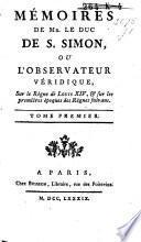 Mémoires de Mr. le duc de S. Simon