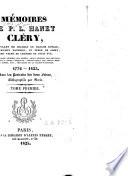 Mémoires de P.L. Hanet Cléry ancien valet de chambre de Madame Royale [...]