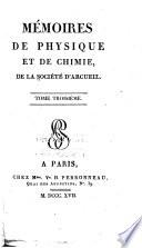 Mémoires de physique et de chimie de la Société d'Arcueil