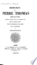 Mémoires de Pierre Thomas, sieur du Fossé