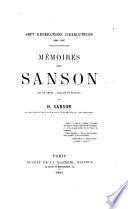 Mémoires de Sanson, mis en ordre, rédigés et publiés
