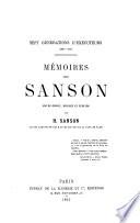 Mémoires de Sanson, mis en ordre, rédigés et publiés