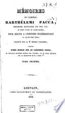 Mémoires du Cardinal Barthélemi Pacca