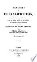 Memoires du Chevalier d'Eon, publ. pour la premiere fois (etc.)