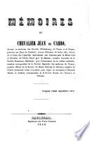 Memoires du Chevalier Jean de Carro
