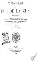 Mémoires du duc de Lauzun (1747-1783)