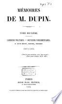 Mémoires du M. Dupin