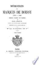 Mémoires du marquis de Boissy