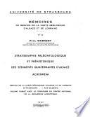 Mémoires du Service de la carte géologique d'Alsace et de Lorraine
