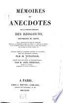 Mémoires et anecdotes sur la dynastie régnante des djogouns, souverains du Japon