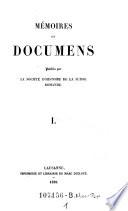 Mémoires et documents