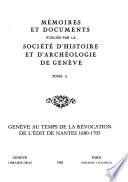 Mémoires et documents