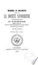 Mémoires et documents