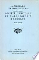 Memoires et Documents Publies par la Societe D'Histoire et D'Arceologie