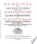 Mémoires et instructions pour les Ambassadeurs