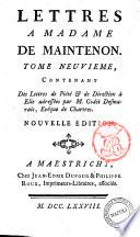 Mémoires et lettres de madame de Maintenon. Tome 1. [-16.]