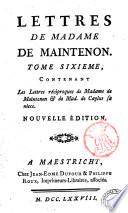 Mémoires et lettres de madame de Maintenon. Tome 1. [-16.]