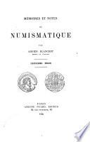 Mémoires et notes de numismatique