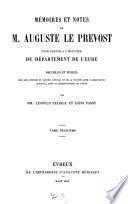 Mémoires et notes pour servir à l'histoire du département de l'Eure