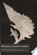 Mémoires et procès-verbaux