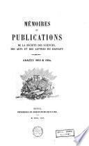 Mémoires et publications de la Société des Sciences, des Arts et des Lettres du Hainaut