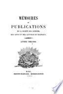 Mémoires et publications de la Société des sciences, des arts et des lettres du Hainaut