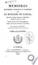 Memoires historiques, politiques et litteraires sur le Royaume de Naples par Gregoire Orloff