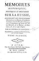 Mémoires historiques, politiques et militaires sur la Russie