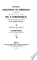 Memoires historiques sur l'ancien Perou