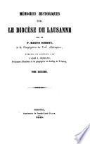 Mémoires historiques sur le diocèse de Lausanne