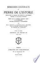 Mémoires-journaux de Pierre de L'Estoile: Journal de Henri IV, 1589-1611