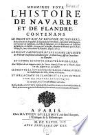 Memoires pour l'histoire de Navarre et de Flandre