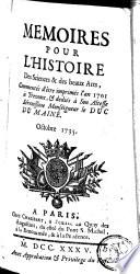 Mémoires pour l'histoire des sciences et des beaux-arts