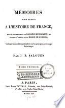 Mémoires pour servir à l'histoire de France