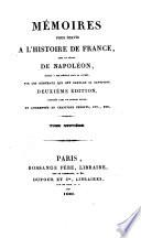 Memoires pour servir à l'histoire de France
