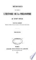 Mémoires pour servir à l'histoire de la philosophie au 18e siècle