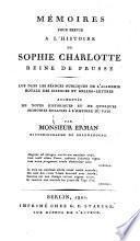 Mémoires pour servir a l'histoire de Sophie Charlotte reine de Prusse