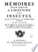 Mémoires pour servir a l'histoire des insectes. Par M. de Reaumur ... Tome premier [-sixième]