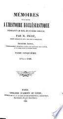 Mémoires pour servir à l'histoire ecclésiastique pendant le dix-huitième siècle