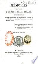 Mémoires pour servir à la vie Madame Tulard, et à l'histoire de son institution des Soeurs de la charité de la Société de Sillé-Le-Guillaume, actuellement à Evron